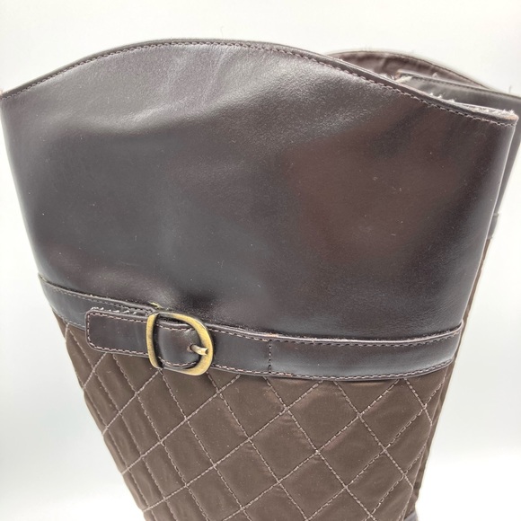 Talbots Brown Tamera Quilted Riding Boots - Picture 6 of 15
